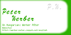 peter werber business card